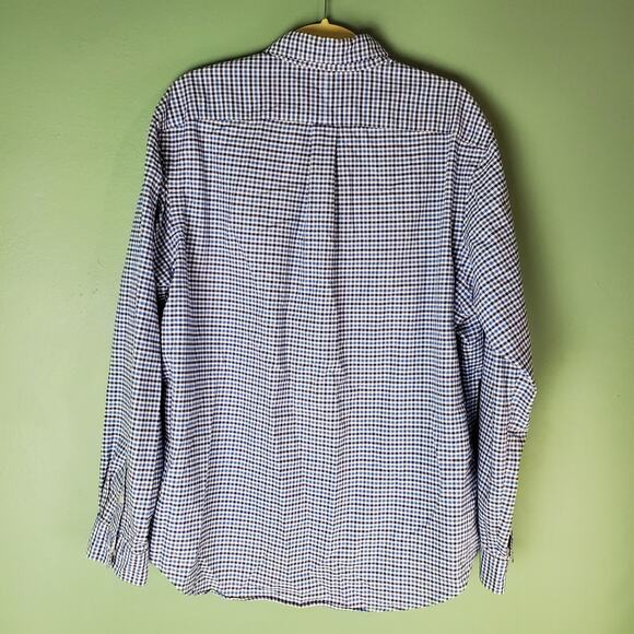 Ralph Lauren Men's Blue White Plaid Long Sleeve Button Down Shirt Size XL - Picture 2 of 5